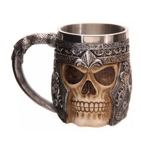 Gothic Skull Warrior Tankard
