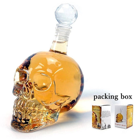 Creative Skull Head Bottle With Shot Glass