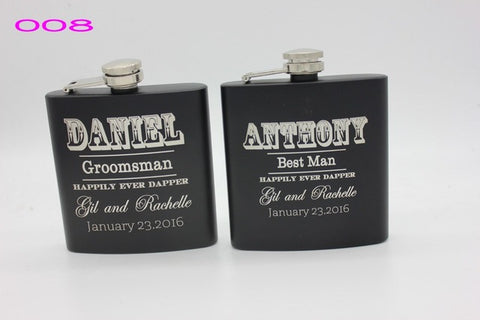 Stainless Steel Black Hip Flask