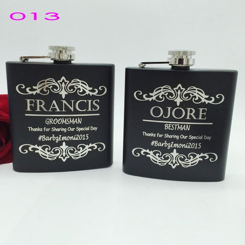 Stainless Steel Black Hip Flask