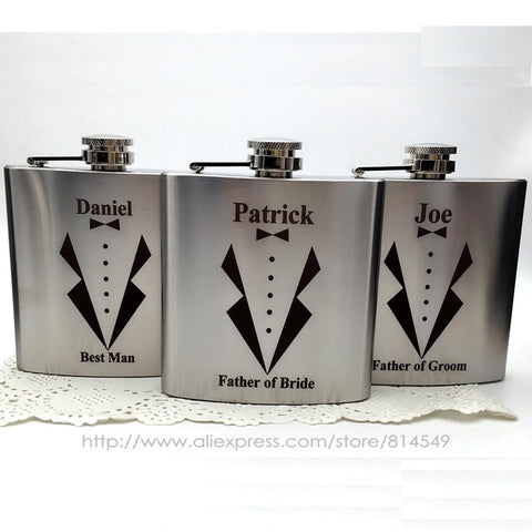Stainless Steel Black Hip Flask