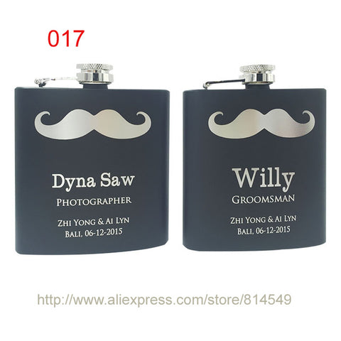 Stainless Steel Black Hip Flask